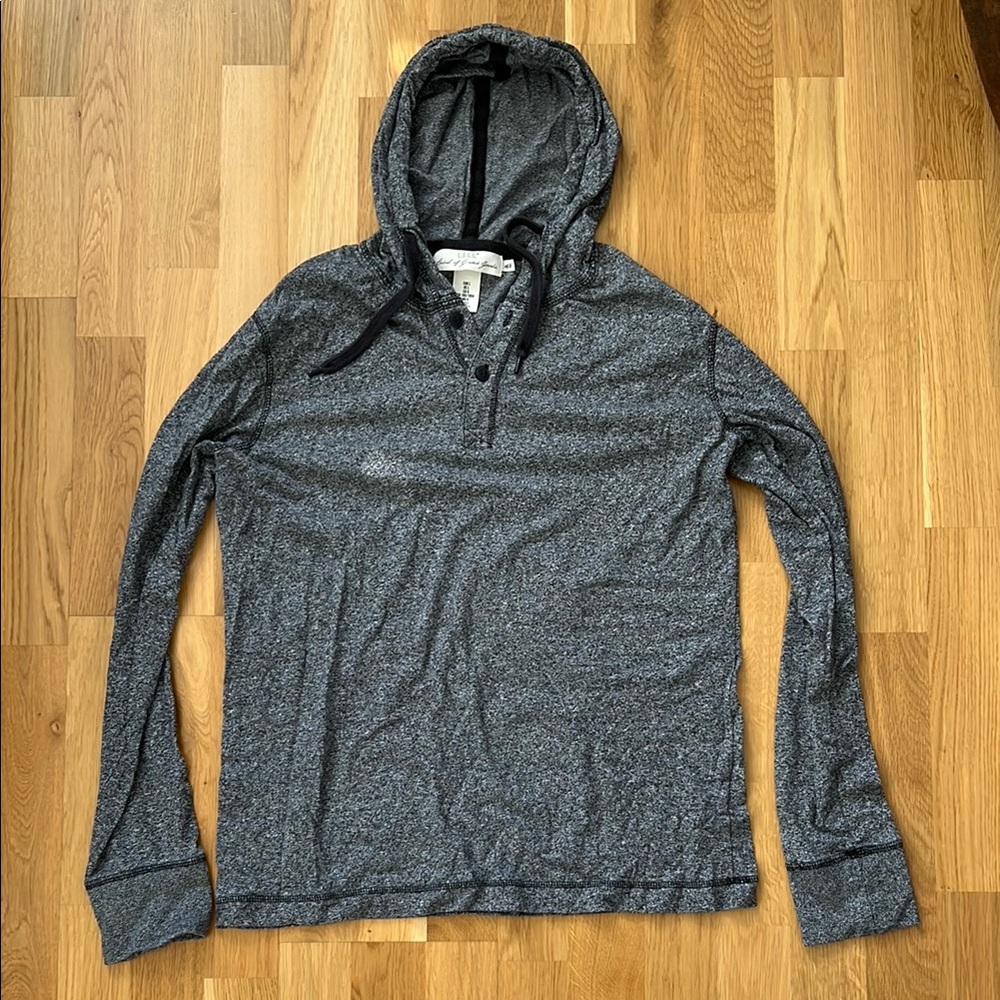 H&M Gray Hooded Long Sleeve Shirt